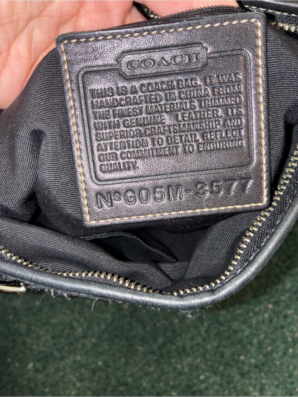 Coach Soho Black Vintage Signature Canvas Shoulder Bag with Leather Trim - Picture 11 of 16